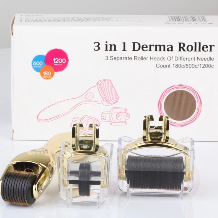 OEM/ODM marca personalizzata 3 In 1 Drs Derma Roller For Anti Aging Titanio in acciaio inossidabile 0